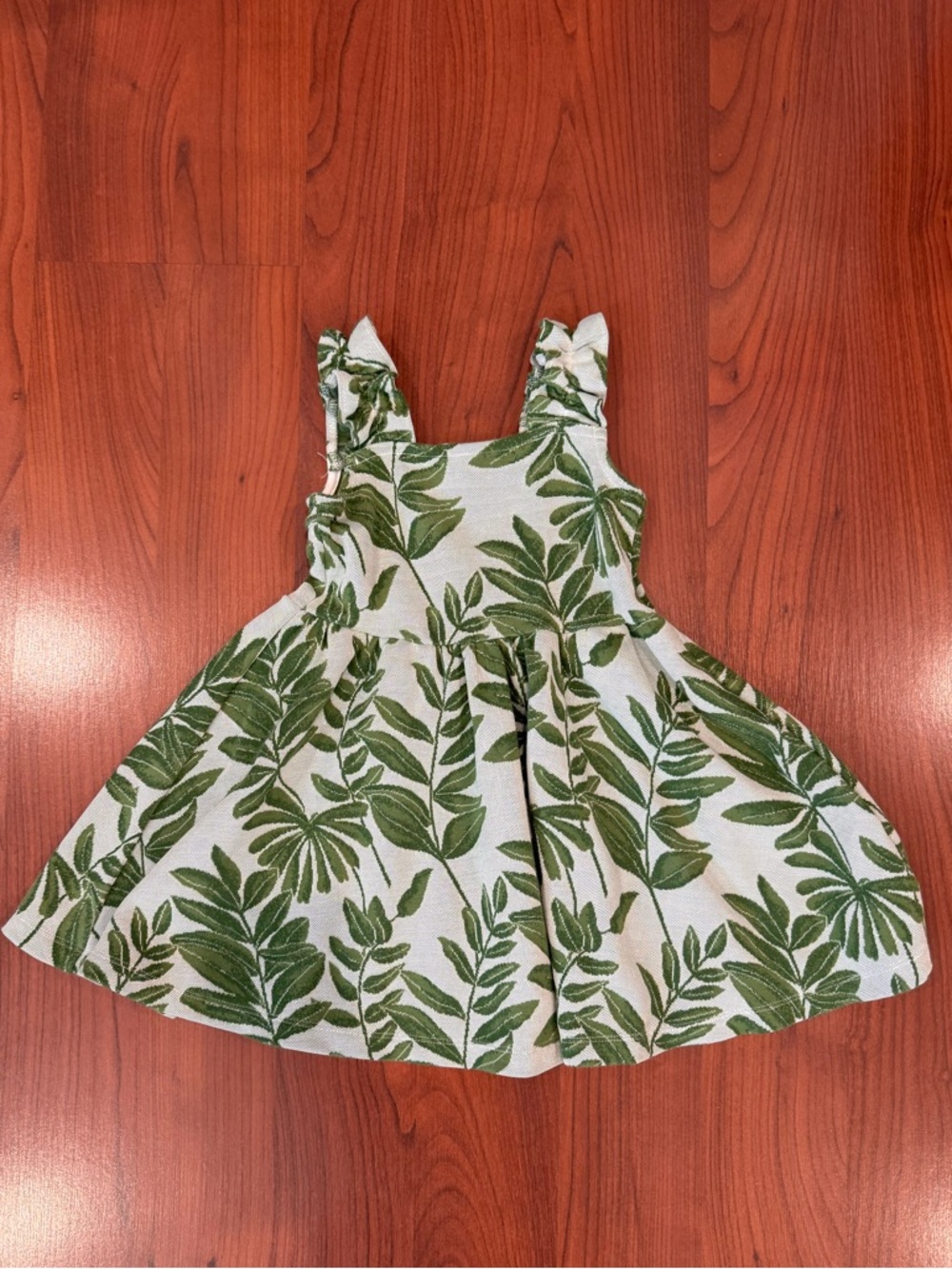 Janie and Jack Green Leaf-Print Girl’s  Sundress size 3T